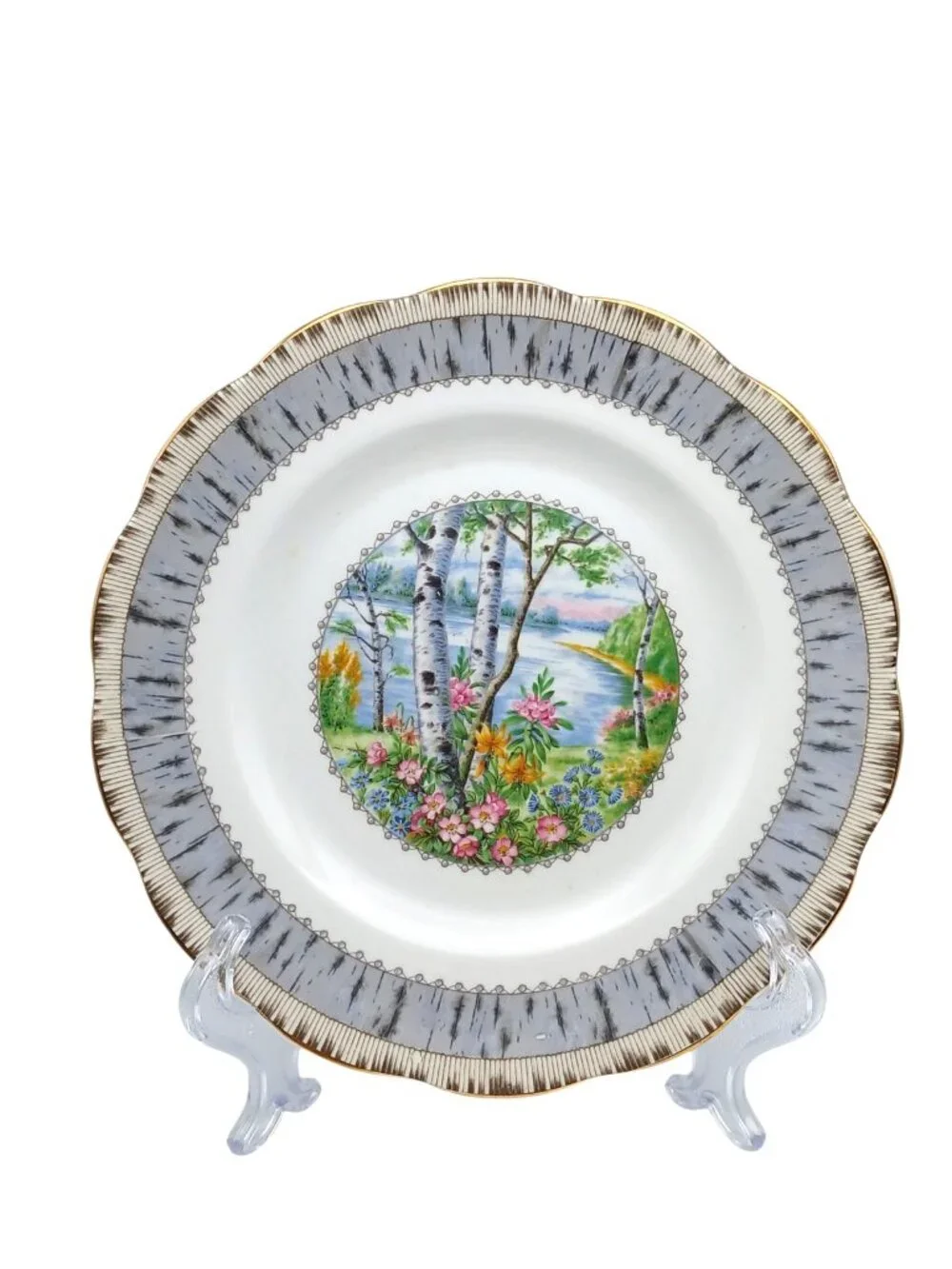 Royal Albert Silver Birch 4pc Place Setting Bone China Dinnerware England